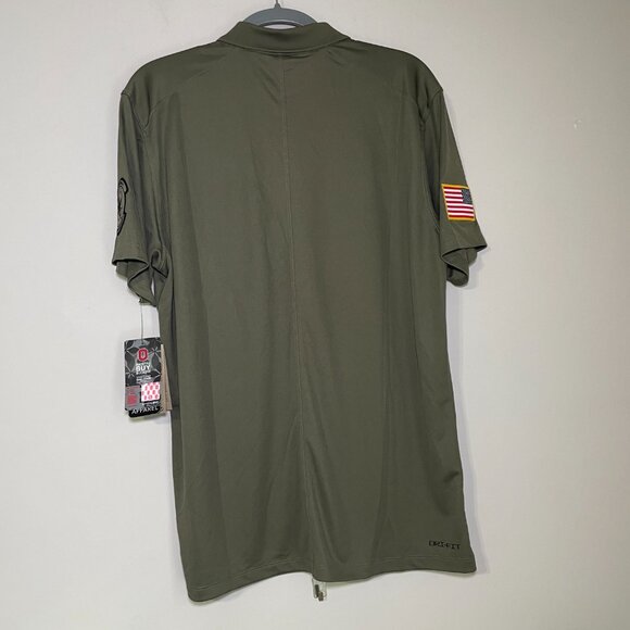 NWT Men's L Nike Ohio State Buckeyes Dry-Fit Military Appreciation Polo Shirt - Picture 6 of 11